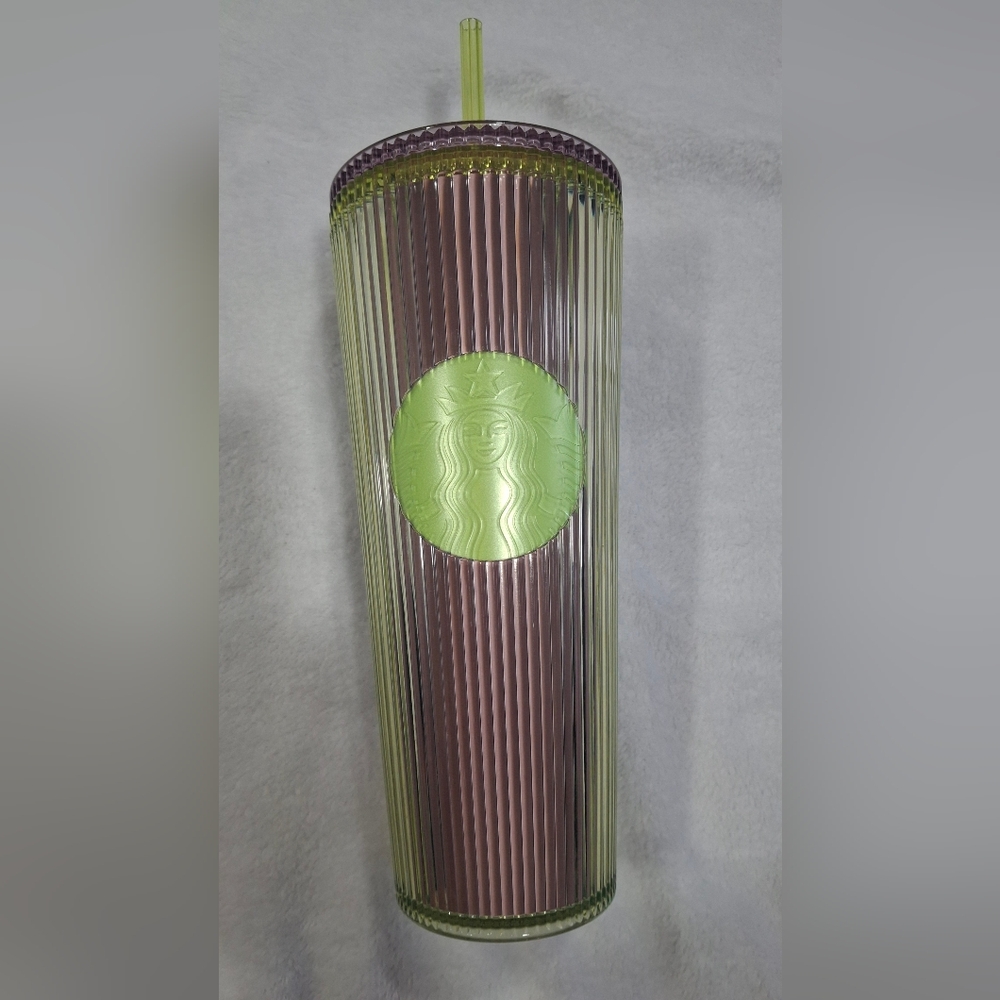 Starbucks Ribbed Tumbler - Lime Green and Lavender